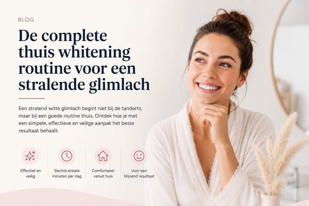 De complete thuis whitening routine voor een stralende glimlach
